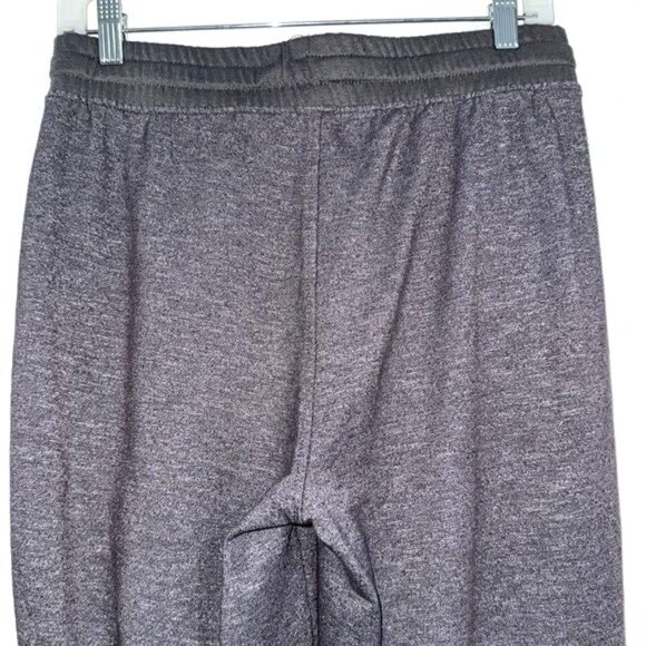 Mens Heather Gray Jogger Pants With Elastic Waist & Drawstring Ribbed Cuffs & Si - Picture 6 of 8